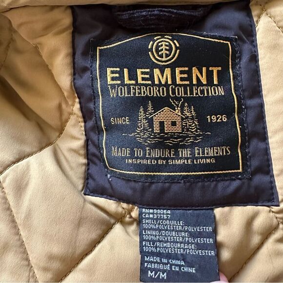 Element Black Light Puffer Zip Loose Fit Casual Outdoor Jacket - Picture 11 of 11